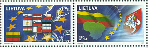 Литва, 2004, ЕСб совместный с Мальта, Эстония, 2 марки